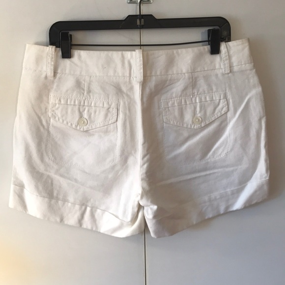 Express White Linen/Cotton Midi Shorts - Size 10 - Picture 2 of 6